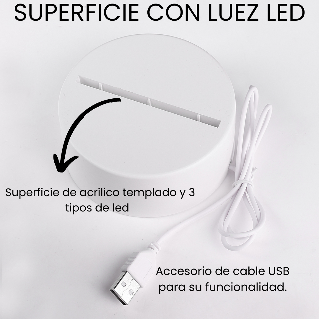 Tablero para notas con luz led